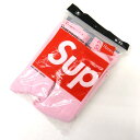 SUPREME　Hanes Crew Socks (4 Pack) シュプリーム　ヘインズ クルーソックス 4パック ピンク　サイズ：6-12（25-28cm）【中古】【147 その他アクセ】【四日市 併売品】【147-230422-12USH】