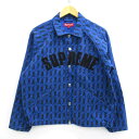 SUPREME 18AW Snap Front Twill Jacket シュプリーム　スナップ フロント ツイル ジャケット ロイヤル/総柄　サイズ：S