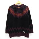 WACKO MARIA　NORDIC SWEATER ワコマリア　ノルディック セーター 18FW-WMK-KN13　ブラック/パープル/オレンジ　サイズ：S