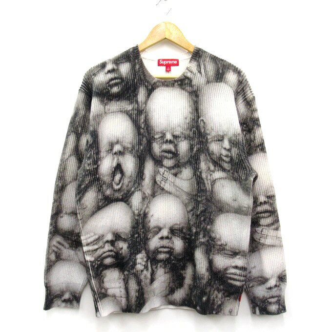 SUPREME 23AW Giger Sweater Multicolor シュプリーム　ハンス・リューディ・ギーガー セーター マルチカラー ブラック/グレー/ホワイト　サイズ：S【中古】【126 ストリート】【四日市 併売品】【126-231117-07USH】