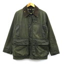 商品名Barbour　BORDER JACKET/Made in Englandバブワー　ボーダージャケット/92年製 イングランド 90s 3ワラントサイズ肩幅：約43cm/身幅：約52cm/着丈：約71cm/袖丈：約60cm付属品商品のみ状態着用感：中　全体的に着用感が見られ、生地表面 オイルむら/シワ/キズ/シミ・右袖/裏地に穴が開いている箇所がございます。着用自体に問題はございません（画像参照）※生産より30年以上経過した商品となります。こちらの商品は中古品となります。状態の確認には万全の注意を払っておりますが、小さいダメージ等の見落としがある場合がございます。古着という特性上、ご理解ください。写真はクリックすると大きな画像でご覧いただけます。商品について※商品は店頭との併売品の為、売り切れとなってしまう場合がございます。予めご了承ください。※状態につきましては個々感じ方が異なる為、参考程度にお考えください。※商品のお問い合わせの時間帯や内容によってはご回答が遅れる場合がございます。発送について※日曜・祝日のご注文につきましては配送が翌日となる場合がございます。※複数の商品をご注文の際、商品が店頭にて売り切れとなってしまう場合がございます。欠品のご連絡をした後、ご返答がない場合は翌日に残りの商品の発送をいたします。※メール便での発送が困難な商品につきましては、ご注文時にメール便を選択されましても宅急便料金の請求となります。※メール便対応の商品でも数量によってはメール便で発送できない場合がございます。※梱包材に古紙を利用させていただく場合がございます。予めご了承くださいませ。当店からのお願い※メールの受信設定により、当店からのメールが届かない事がございます。必ず事前にドメイン指定解除の設定をお願いいたします。 ※売り切れによりご注文内容に変更がある場合がございます。当店からお送りするご連絡にはお目を通していただきますようお願いいたします。※ご注文内容について、当店よりお電話にてご連絡をする場合がございます。ご注文時には繋がる電話番号の記載をお願いいたします。以上ご連絡が困難なお客様につきましては、ご注文が早期キャンセルとなってしまう場合がございます。