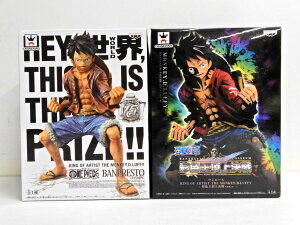 BANPRESTO/バンプレスト ワンピース KING OF ARTIST モンキー・D・ルフィ + 彩色王頂上決戦 ver. 2点セット【中古】【ワンピースフィギュア】【四日市 併売品】【063-240401-07ZH】