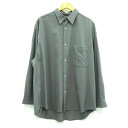 Graphpaper　Fine Wool Tropical Oversized Regular Collar Shirt グラフペーパー　ファイン ウール トロピカル オーバーサイズ レギュラー カラーシャツ GM223-50166　L.GREEN　サイズ：フリー【中古】【125 DM】【四日市 併売品】【125-240120-02VH】