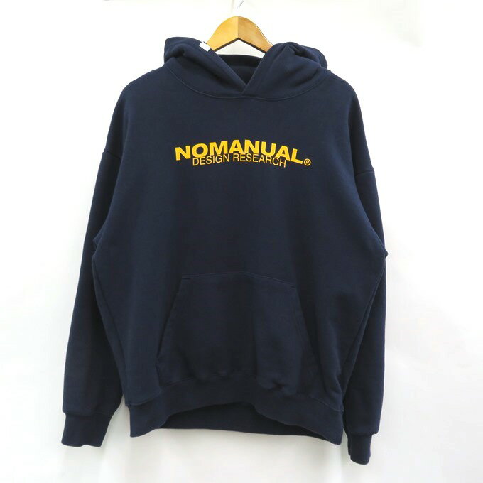 NOMANUAL　DR LOGO HOODIE ノーマニュアル　フロントロゴ フーディ / プルオーバーパーカー ダークネイビー　サイズ：L