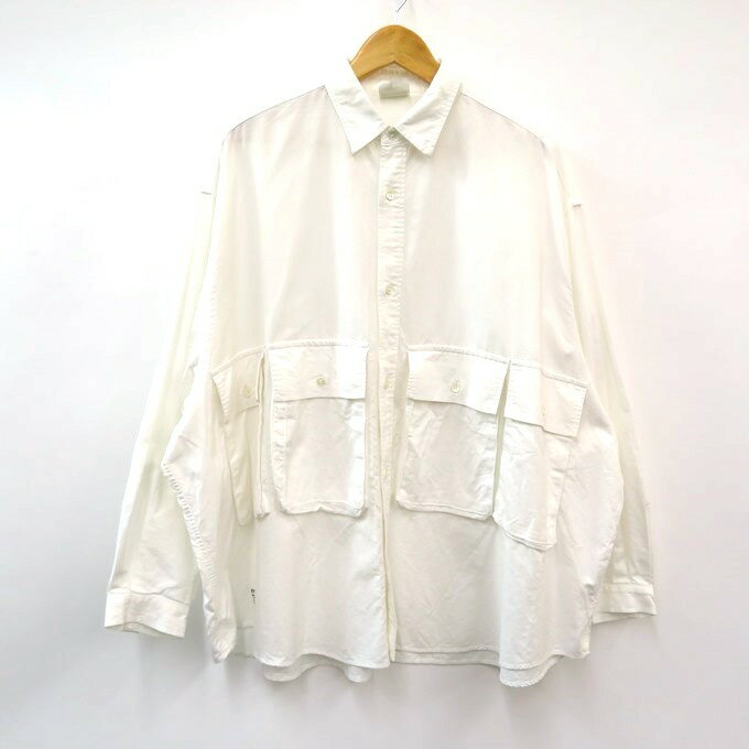 FreshService OXFORD FLAP POCKET L/S SHIRT フレッシュサービス オックスフォード フラップポケット ロングスリーブ シャツ FSW-21-SH-66 ホワイト サイズ：フリー【中古】【125 DM】【四日市 併売品】【125-240412-01VH】