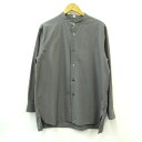 ETS.Materiaux Band Collar Shirt イーティーエス マテリオ バンドカラーシャツ 22-050-300-2604-1-0 グレー サ...