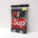 SUPREME 22AW Hanes Bandana Tagless T-Shirts (2 Pack) シュプリーム　ヘインズ バンダナ タグレス Tシャツ（2パック） ブラック　サイズ：L