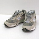 New Balance　M991GL Made in UKニューバランス　ピッグスキンスエード/メッシュアッパー ローカットスニーカー / 20周年アニバーサリーモデル ホワイト/グレー/シルバー　サイズ：26cm