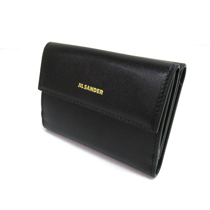 JIL SANDER BABY WALLET ジルサンダー エンボスロゴ ベビーウォレット ブラック【中古】【138 財布】【四日市 併売品】【138-240819-04SH】