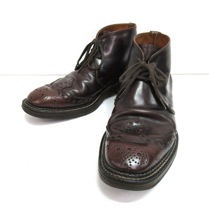 YAMANE DELUXE(ヤマネデラックス) レザーチャッカブーツ ブラウン サイズ:6 1/2(約25cm〜25.5cm)【中古】【140 その他靴】【四日...