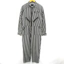STUSSY(ステューシー) オールインワン ストライプ 長袖 つなぎ ブラック/ホワイト サイズ:M【中古】【126 ストリート】【四日市 併売品】【126-...
