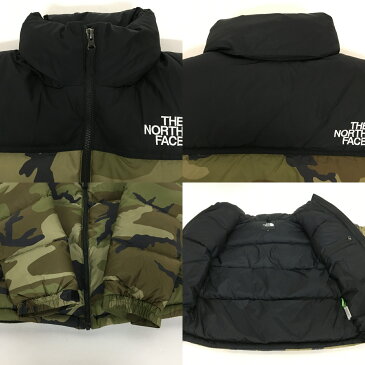 THE NORTH FACE (ザ ノースフェイス) Novelty Nuptse Jacket ND91842 サイズ:S カラー :ブラック/グリーン【中古】【129 アウトドア】【鈴鹿 併売品】【129-210609-04NS】