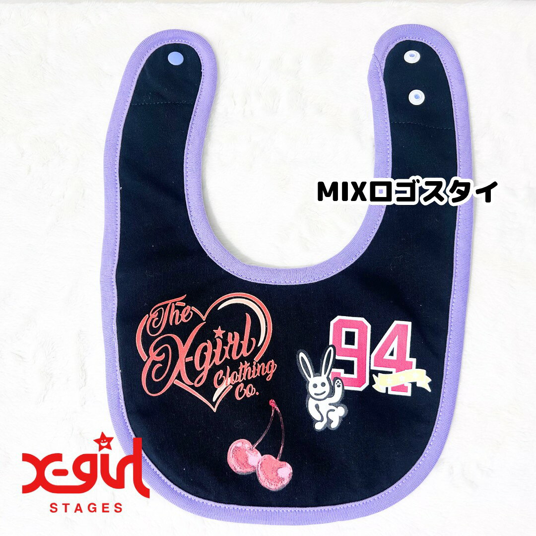 Fourleaf 楽天市場店のX-girl STAGES エックスガールステージス おむつケーキ 女の子 出産祝い スタイ ベビー靴下 今治タオル 2段 ベビート｜アングル3