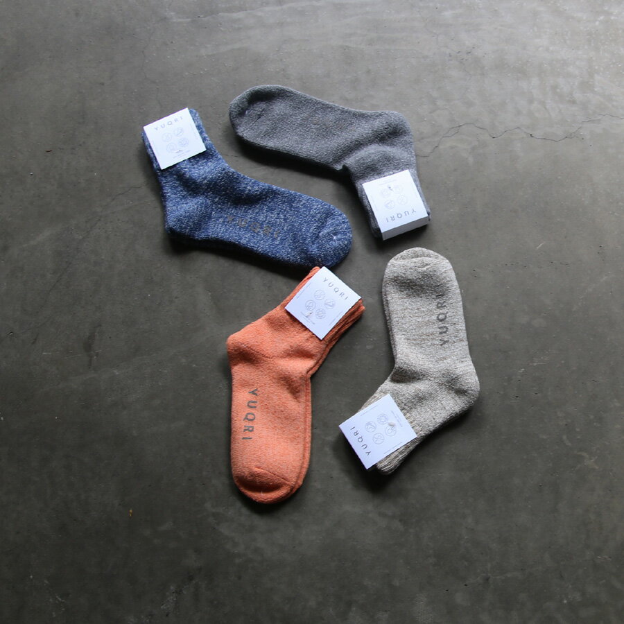 楽天ROL楽天市場店YUQRI （ユクリ） [ COMFY PILE DOUBLE RIB SOCKS2 FEEL ] 抗菌防臭・消臭・制菌を兼ね備えたYUQRI PROTECTIONを配合した ダブルリブ ソックス （4COL） ユニセックス / シーズンレスで着用出来ます