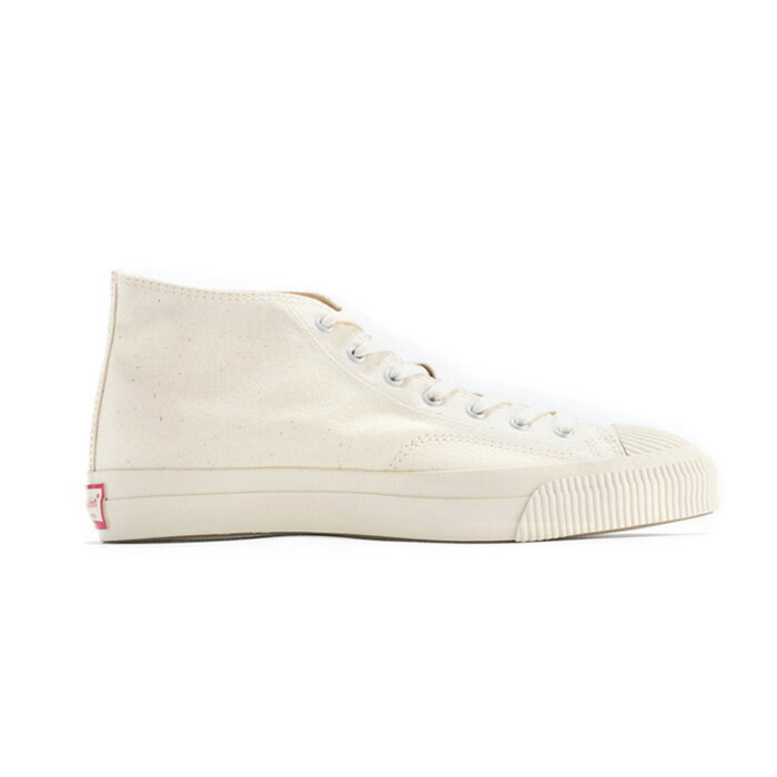 【定番商品】PRAS(プラス) 【SHELLCAP MOULD MID 】 児島帆布 シェルキャップ Mid Cut スニーカー(Kinari / Off White)