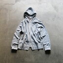 【ロングセラーの定番アイテム】RE MADE IN TOKYO JAPAN(アールイーメイドイントウキョウジャパン) Classic Sweat Zip Parka フルジップパーカー(Top Grey)トップグレー