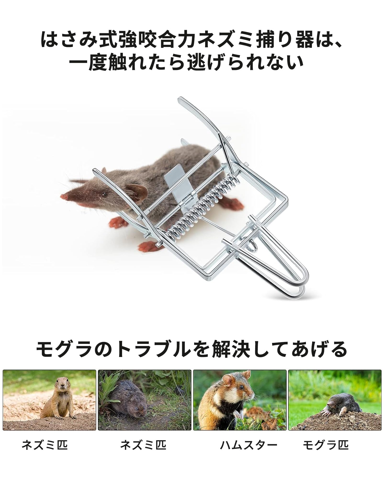 2個セット 4個セット モグラ捕獲器 モグラ駆除 モグラ捕り器 もぐら退治 モグラ捕...