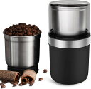 コーヒーミル 電動 カッター コーヒーミル 電動コーヒーミル 粉末 コーヒー豆 ひき機 水洗い可能 豆挽き/緑茶/山椒/唐辛子/胡椒/山椒/調味料/穀物を挽く ...