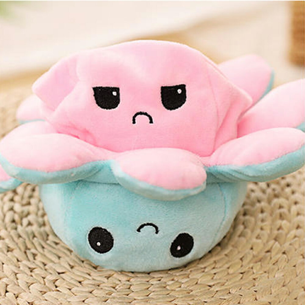 送料無料 タコ ぬいぐるみ リバーシブル 人形 両面 お祝い プレゼント ギフト 抱き枕 お祝い 癒しグッズ おもちゃの商品画像 3