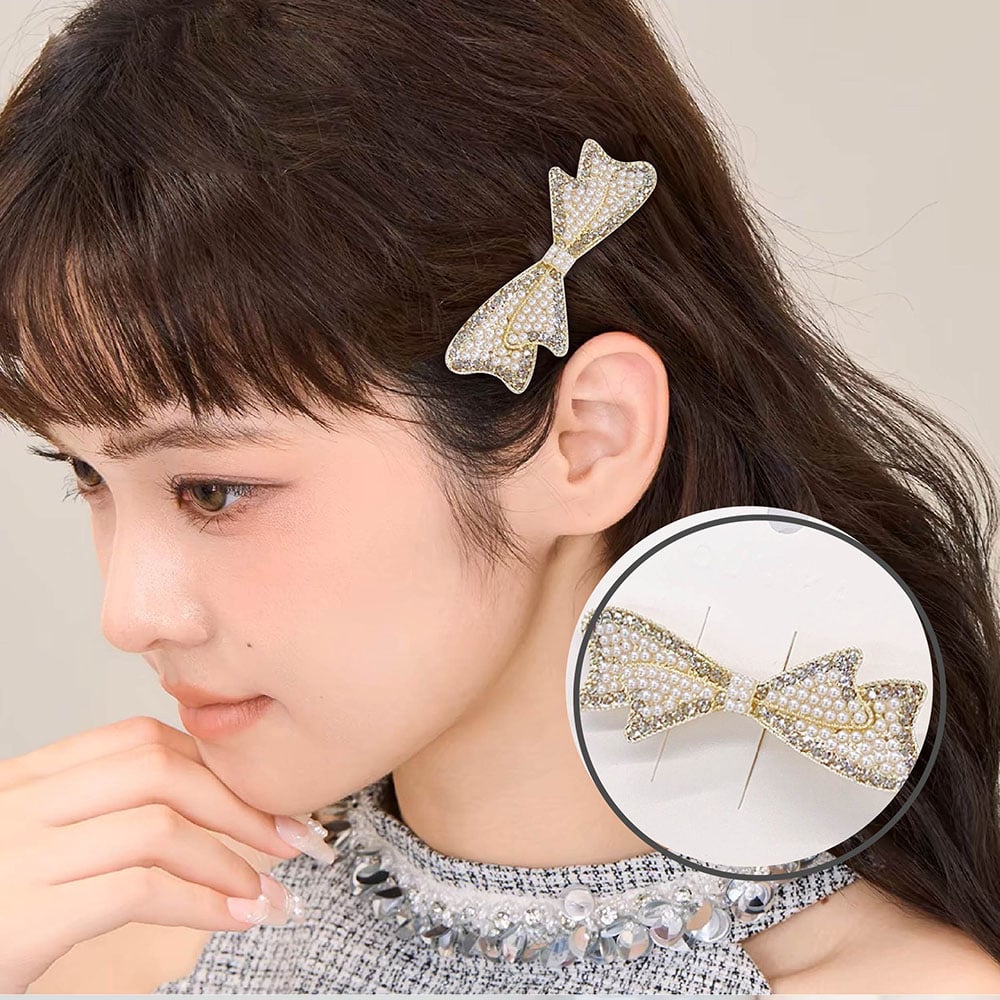 乐天商城 - ヘアクリップ バレッタ クリスタル ヘアピン 髪飾り ヘアアクセサリー 可愛い おしゃれ 上品 プレゼント パーティー 披露宴 母の日 入学式 卒業祝い jtl012