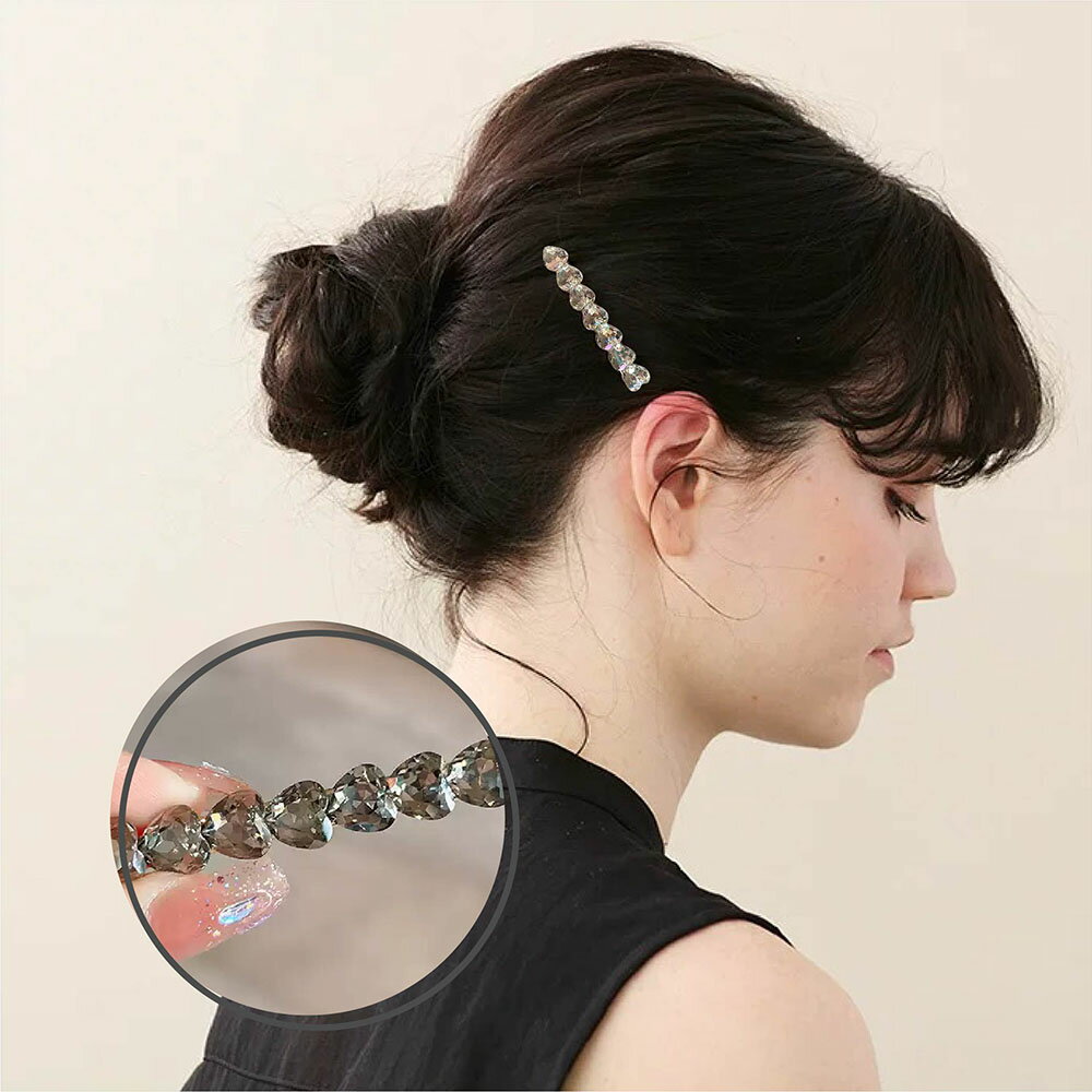 Rakuten - ヘアクリップ ハート型 ヘアピン 髪飾り ガールズ 髪留め 一字型ピン ダッククリップ ヘアアクセサリー レディース 大人っぽい シンプル かわいい おしゃれ プレゼント jtl010