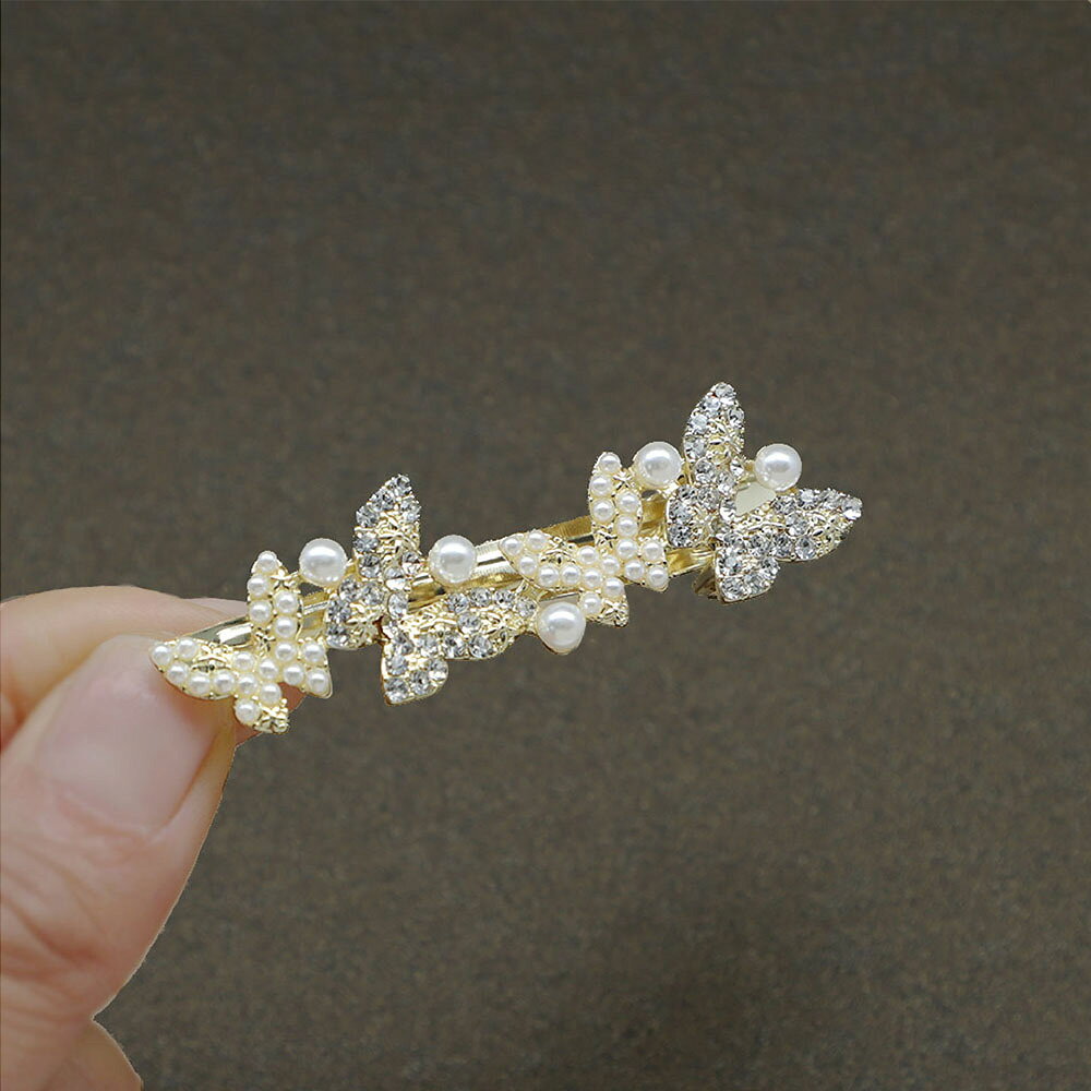 Fourty Threeのヘアクリップ パール ヘアピン 一字型ピン ダッククリップ おしゃれ 髪留め キラキラ 髪飾り ヘアアクセサリー レディース 女の子 パーティ 入学式 卒業式 jtl003｜アングル2