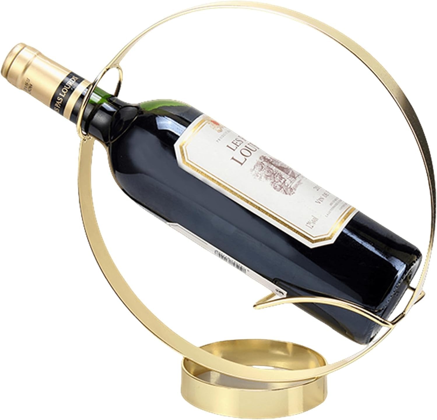 ワインラック ワインボトルホルダー ワイン収納 ワイン棚 金属製 シャンパンホルダー インテリア 欧風 ワインスタンド 1本用 円形 キッチン用品 バー用品 シンプル おしゃれ 装飾 ヴィンテージアイアンアート ボトルラック リビングルーム(3)