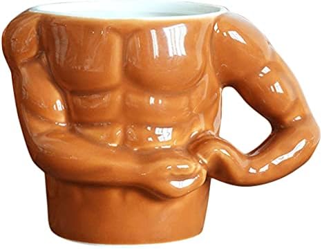 乐天商城 - 筋肉男マグ飲料カップセラミックコーヒーマグ装飾的なティーカップクマのミルクコーヒーラテカプチーノミルク茶