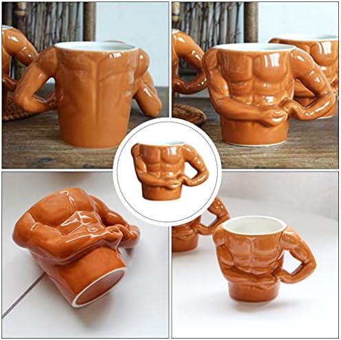 Fourty Threeの筋肉男マグ飲料カップセラミックコーヒーマグ装飾的なティーカップクマのミルクコーヒーラテカプチーノミルク茶｜アングル2