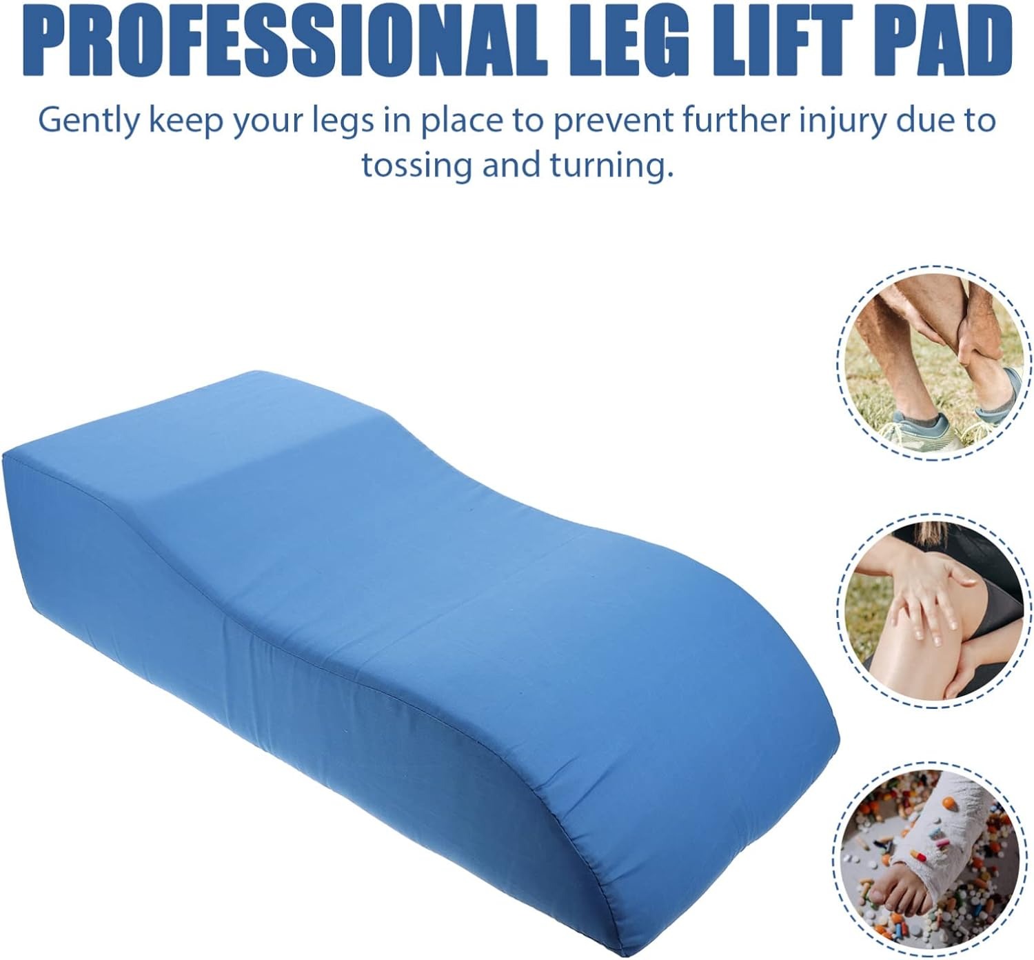 レッグレスト枕 足枕 傾斜付き枕 下肢挙上パッド 下肢パッド 足まくら U型 S型 低反発 高め スポンジ製 クッションの上昇