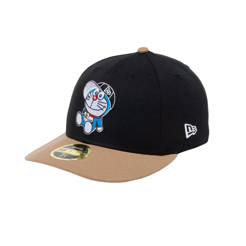 ニューエラ ドラえもん LP 59FIFTY コラボ キャップ 帽子 ゴルフ ブラック カーキバイザー 黒 茶 New Era GOLF Doraemon メンズ レディース アニメ 漫画 13546253