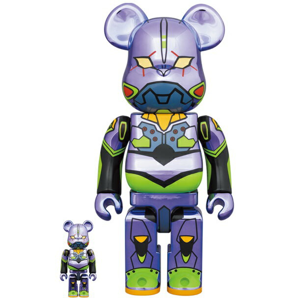 【新品】BE@RBRICK エヴァンゲリオン初号機 Chrome Ver. 100％ 400％ WORLD WIDE TOUR 3 開催記念 メディコム トイ ベアブリック メタリック アニメ 漫画 コラボ MEDICOM TOY Evangelion