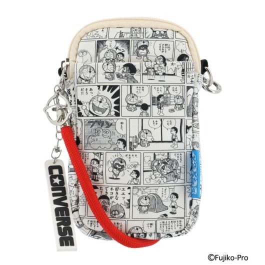 Rakuten - 【新品】コンバース ドラえもん コラボ ミニショルダーバッグ アイボリー ファスナー開閉 チャーム付き CONVERSE Doraemon 男女兼用 81052100