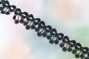 ケミカルレース 1m リボン 小花 黒 (LRB291BKJL00)