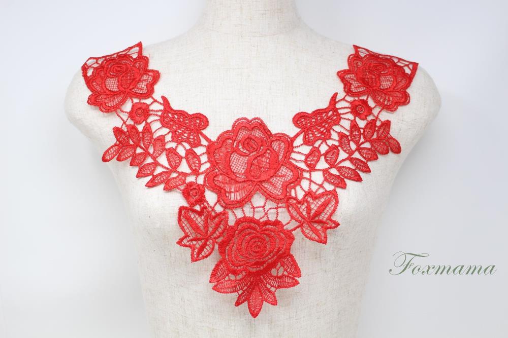 ケミカルレースモチーフ 1枚 赤 レッド (MCLC11RDSE00)