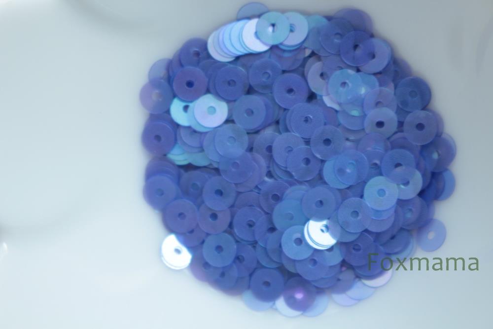 スパンコール 4mm 約650枚(約2g) 丸 マット 薄オーロラ 青系 (SCC04ABLES00)