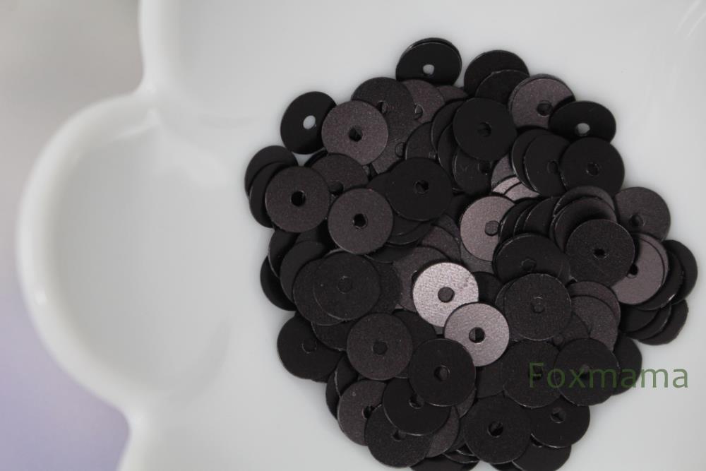 スパンコール 丸 6mm 約200枚(約2g) マット 黒色 (SCC06MBKHH00)