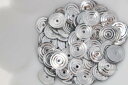 スパンコール 丸 約110枚(約2g) メタル銀色 8mm (SCC08TSVJS00)