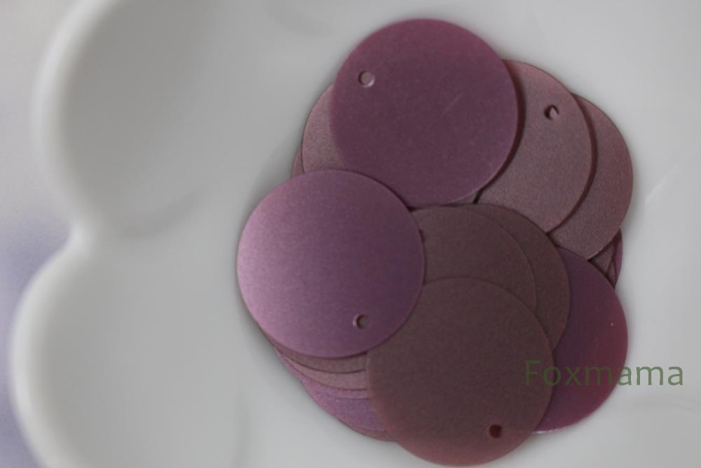 スパンコール 丸 トップホール 19mm 約28枚(約3g) マット 紫茶色 (SCC19MPCEHTH)