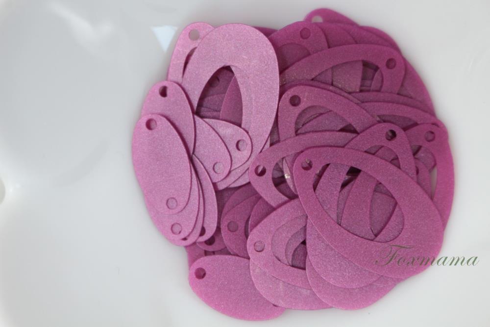 スパンコール 約3g 雫 しずくと楕円 マット 赤紫 (SDP22MRMSJ2S)