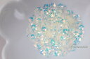 スパンコール 4mm 約580枚(約2.5g) 花カップオーロラ 透明 (SFC04ASKSE00)
