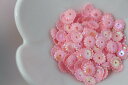スパンコール 約170枚(約2g) 菊 カップ 6mm オーロラ ピンク(SKC06APKJW00)