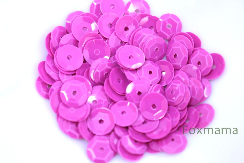 スパンコール 6mm 約155枚(約2g) 亀甲 赤紫 (SKK060RMWS00)