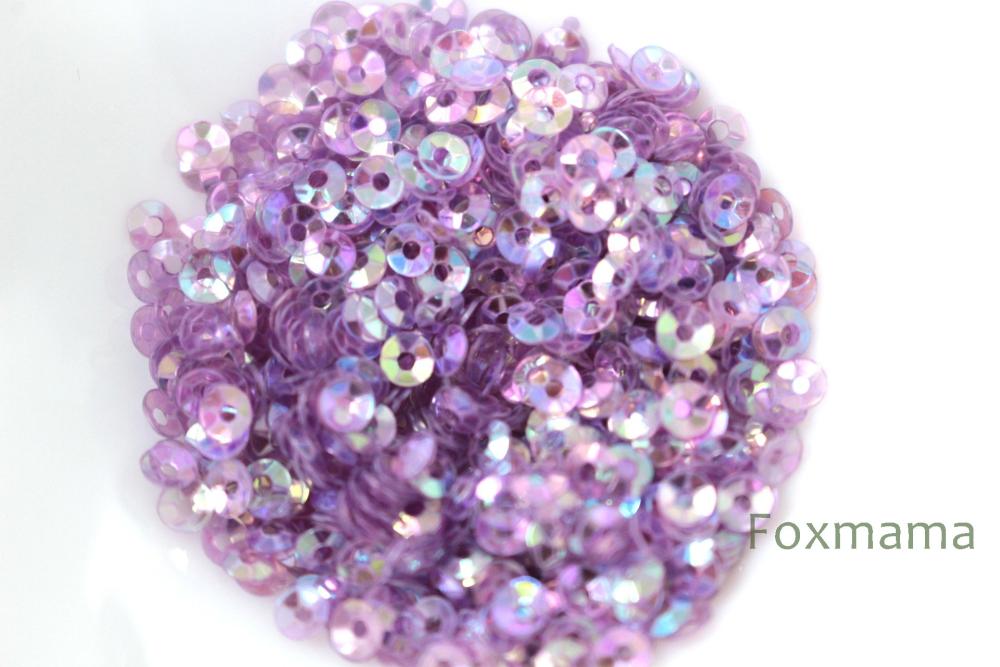 スパンコール 3mm 約2g 丸カップ オーロラ 紫 (SMC03APPGA00)