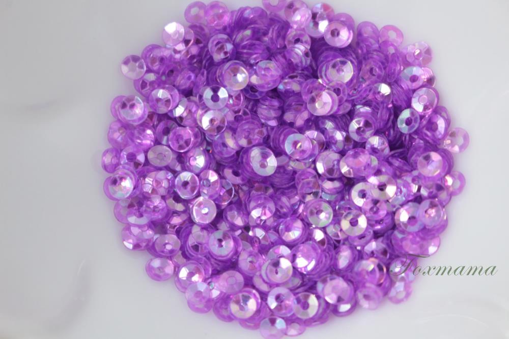 スパンコール 3mm 約2g 丸カップ オーロラ 紫 (SMC03APPHW00)