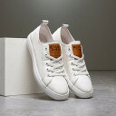 フォクスセンスで買える「サイズ交換無料 メンズ スニーカー カジュアル ビジネス 天然牛革 本革 オールマッチ スポーツシューズ 皮靴 革靴 男性靴 ホワイト白フライト レザー かわくつ 滑り止め 低反発インソール 大学生 フライト 脚長 トレンディ 3E EEE オフィス 軽量 幅広 仕事 通勤」の画像です。価格は8,380円になります。