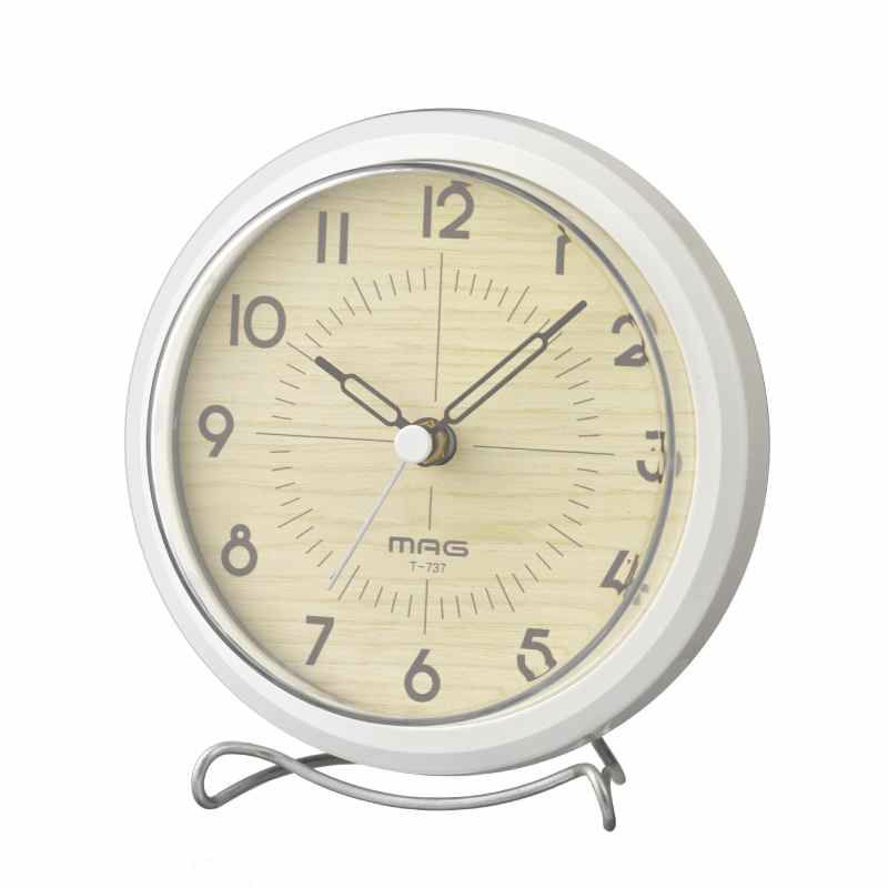 置き時計 置時計 生活防水 防塵 置掛両用時計 アンフィー T-737 WH-Z マグ ノア精密 MAG