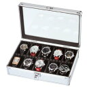腕時計 収納ケース 10本用アルミ製時計収納ケース エスプリマ ESPRIMA SE-54020AL シルバー 2