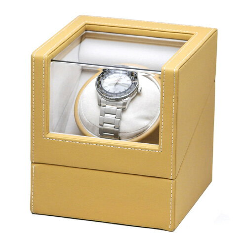 ワインディングマシーン 腕時計 1本用 合皮ワインダー 腕時計用ケース IGIMI イギミ キャメル IG-ZERO 104-5
