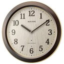 掛け時計 壁掛け時計 電波時計 リズム時計 RHYTHM ピュアライトM33 夜間自動点灯 茶色 4MYA33SR06 リズム時計 RHYTHM リズム時計工業